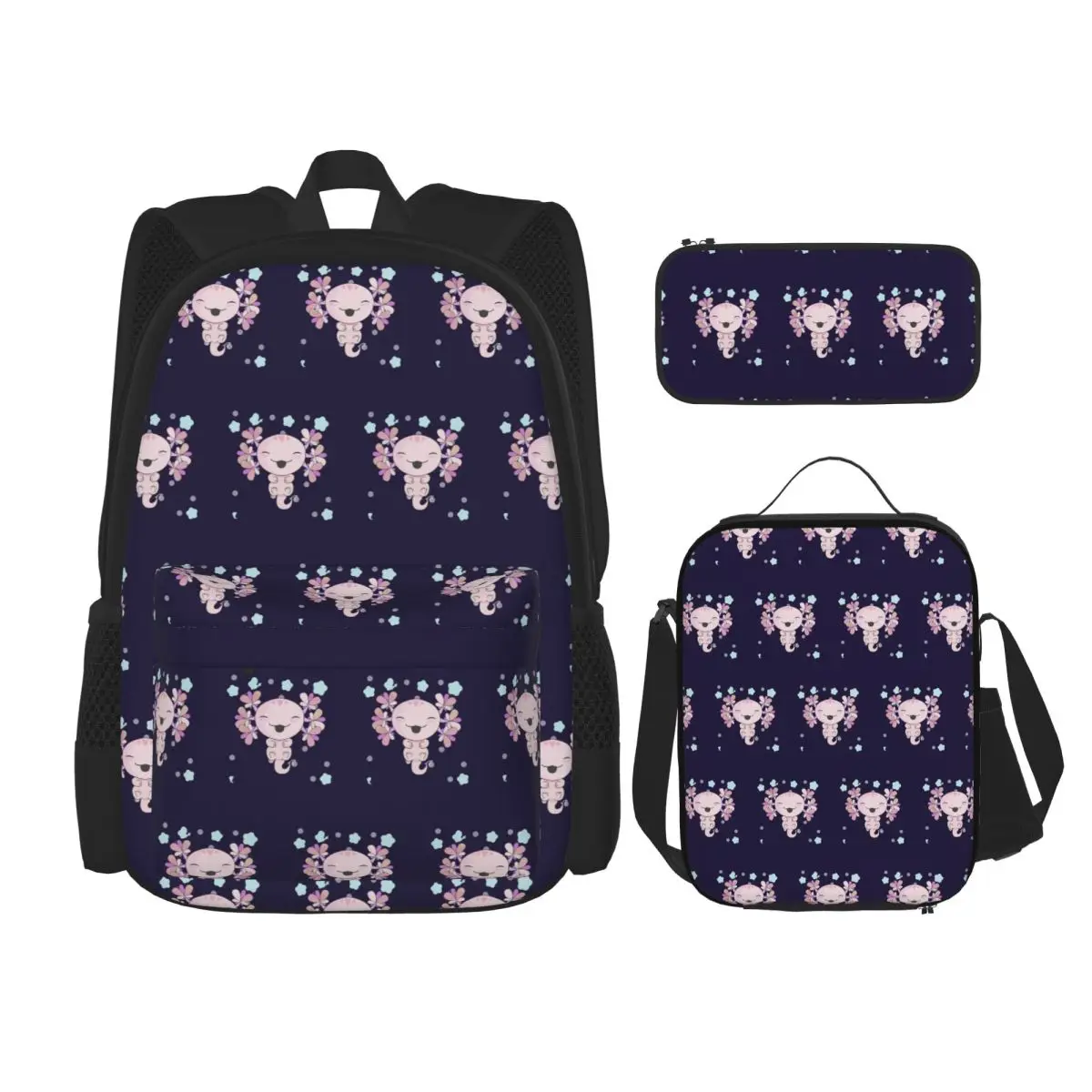 Axolotl Sea Animal Backpacks Boys Girls Bookbag Children School Bags Kids Rucksack Lunch Bag Pen Bag Three-Piece Set
Axolotl Sea Animal Backpacks Boys Girls Bookbag Children School Bags Kids Rucksack Lunch Bag Pen Bag Three-Piece Set