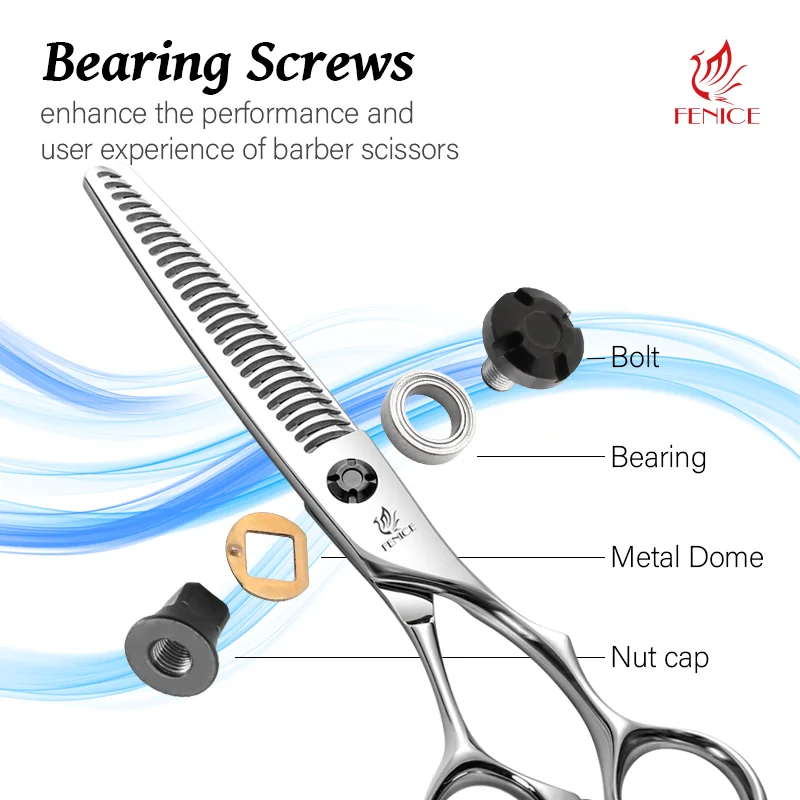 Fenice Hot Selling VG10 High Hardness Barber Flat&Thinning Scissors Set Hairdressing Shears With Integrated Muffler
Fenice Hot Selling VG10 High Hardness Barber Flat&Thinning Scissors Set Hairdressing Shears With Integrated Muffler