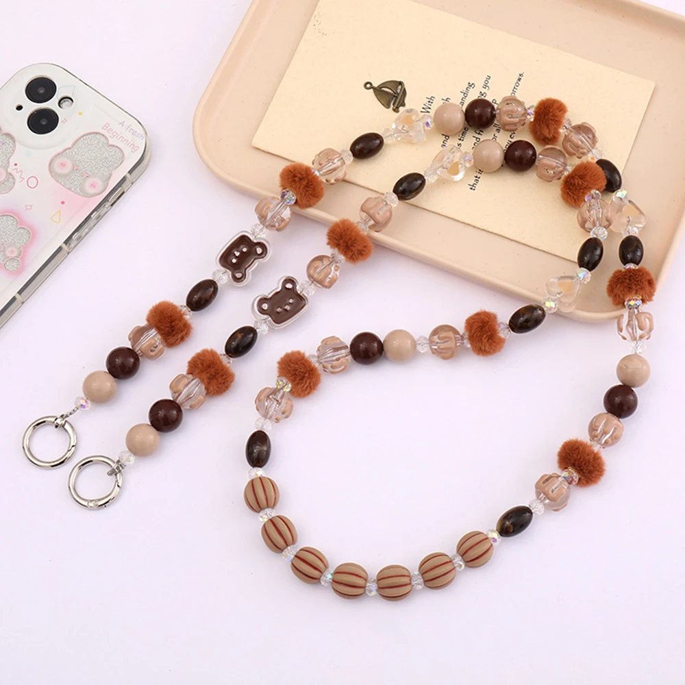 120cm Acrylic Bead Phone Lanyard with Cute Bear Charm Cartoon Strap Crossbody Bag Keychain Accessories
120cm Acrylic Bead Phone Lanyard with Cute Bear Charm Cartoon Strap Crossbody Bag Keychain Accessories