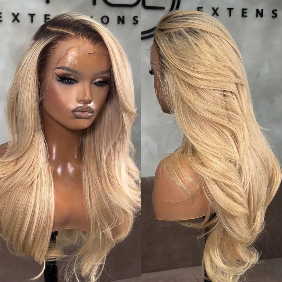 Free Part Golden Blonde Ombre High Quality Synthetic Lace Wig Layer Slightly Wave 180% Density Glueless Wig for Women Daily Use
Free Part Golden Blonde Ombre High Quality Synthetic Lace Wig Layer Slightly Wave 180% Density Glueless Wig for Women Daily Use