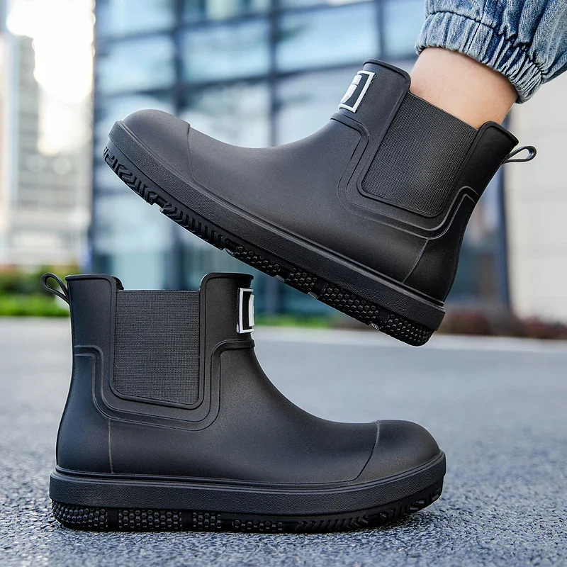 Men's Short-Tube Non-Slip Rain Boots Low-Top Water Shoes PVC One-Time Molded Rain Footwear Pastoral Labor Waterproof
Men's Short-Tube Non-Slip Rain Boots Low-Top Water Shoes PVC One-Time Molded Rain Footwear Pastoral Labor Waterproof