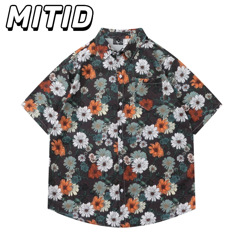 Summer Vintage Mens Shirts Flowers Full Print Shirts for Men Short Sleeve Hip Hop Casual Loose Vacation Fashion Hawaii Shirts
Summer Vintage Mens Shirts Flowers Full Print Shirts for Men Short Sleeve Hip Hop Casual Loose Vacation Fashion Hawaii Shirts