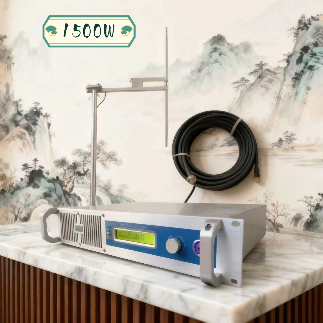 100-240V YXHT-1.5KW(1500W) FM Transmitter Kit, CD-Quality Sound, Energy-Efficient, Low Noise for School, Community, Bus Station
100-240V YXHT-1.5KW(1500W) FM Transmitter Kit, CD-Quality Sound, Energy-Efficient, Low Noise for School, Community, Bus Station