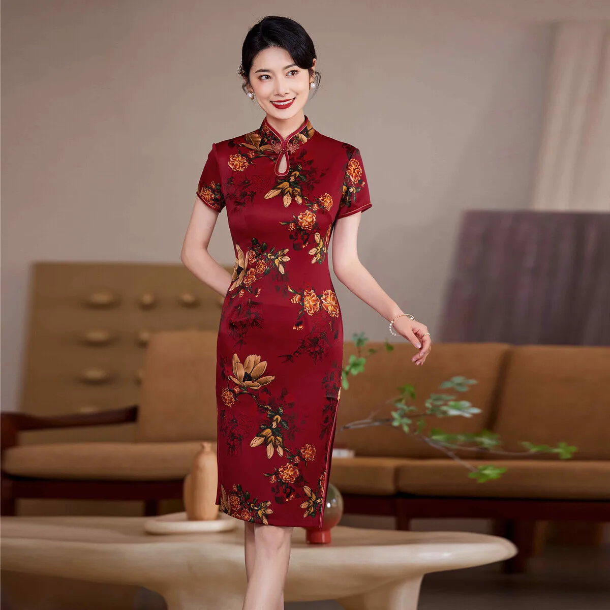 2023 Chinese Traditional Qipao Tang Suit Plus Size Cheongsam Short Length Women Evening Dress Wedding Party Mother Dresses
2023 Chinese Traditional Qipao Tang Suit Plus Size Cheongsam Short Length Women Evening Dress Wedding Party Mother Dresses