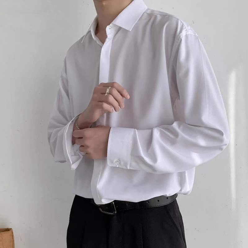 Formal Fashion Turn-down Collar Shirts Thin Loose Temperament Business Casual Solid Spring Summer Men's Clothing Button Simple
Formal Fashion Turn-down Collar Shirts Thin Loose Temperament Business Casual Solid Spring Summer Men's Clothing Button Simple