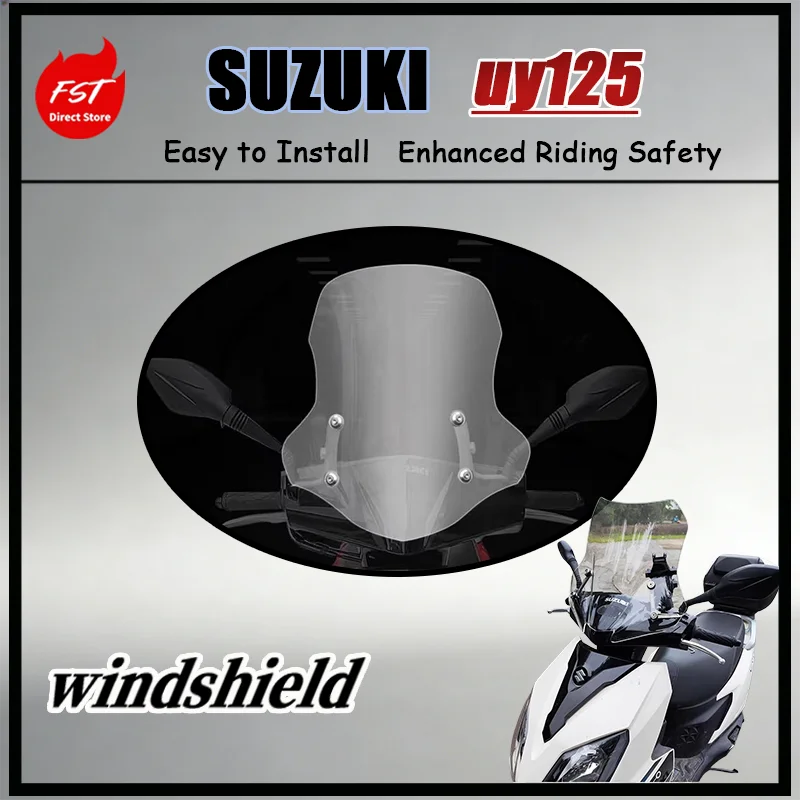 FOR Imported Front Wind Shield Panel for Qingqi Suzuki UY125 with Enlarged Coverage Stable Anti-Vibration Mount
FOR Imported Front Wind Shield Panel for Qingqi Suzuki UY125 with Enlarged Coverage Stable Anti-Vibration Mount