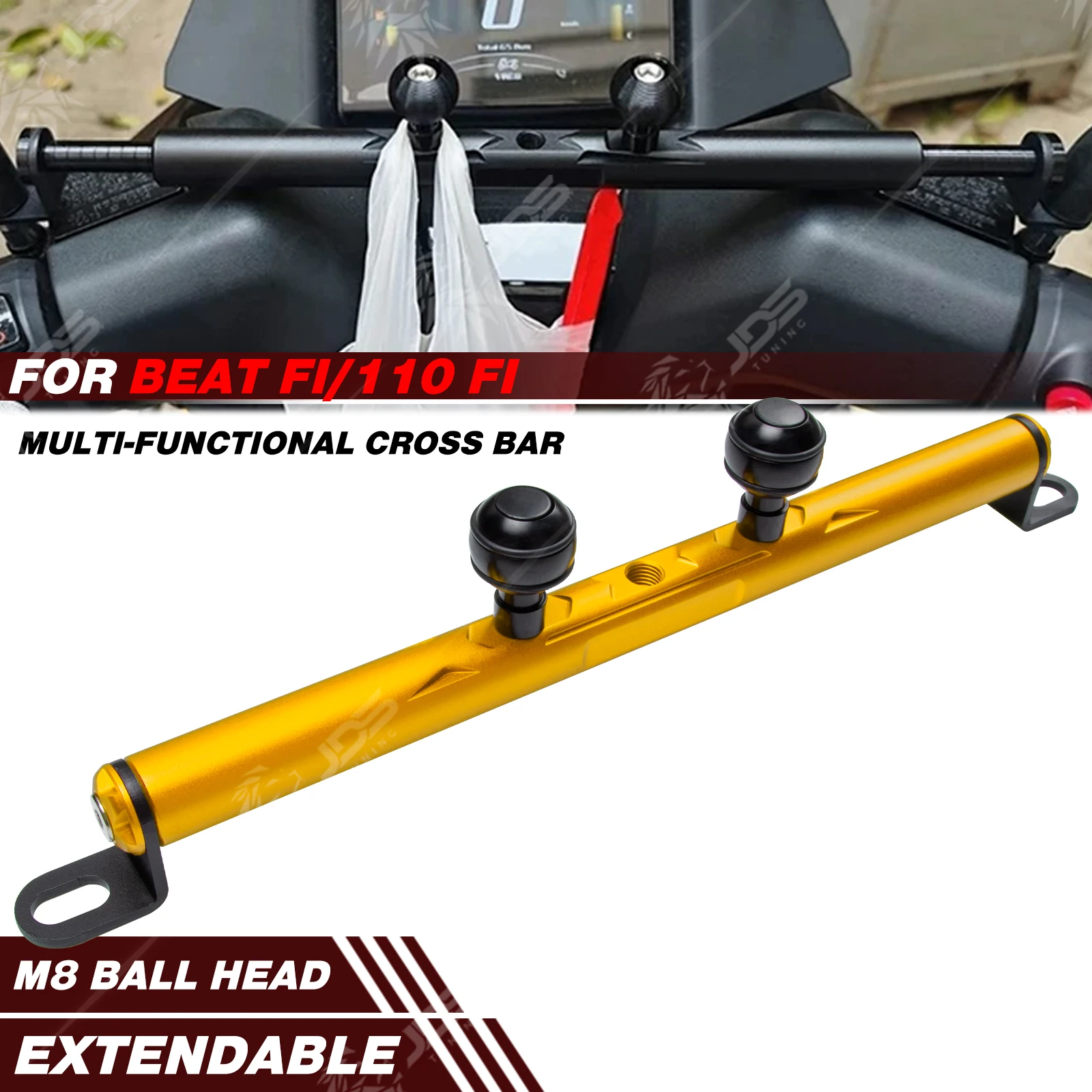 JDSTUNING For HONDA BEAT FI/110 FI Crossbar Balance Beam Multifunction Bar Phone Holder Bracket Accessories Parts
JDSTUNING For HONDA BEAT FI/110 FI Crossbar Balance Beam Multifunction Bar Phone Holder Bracket Accessories Parts