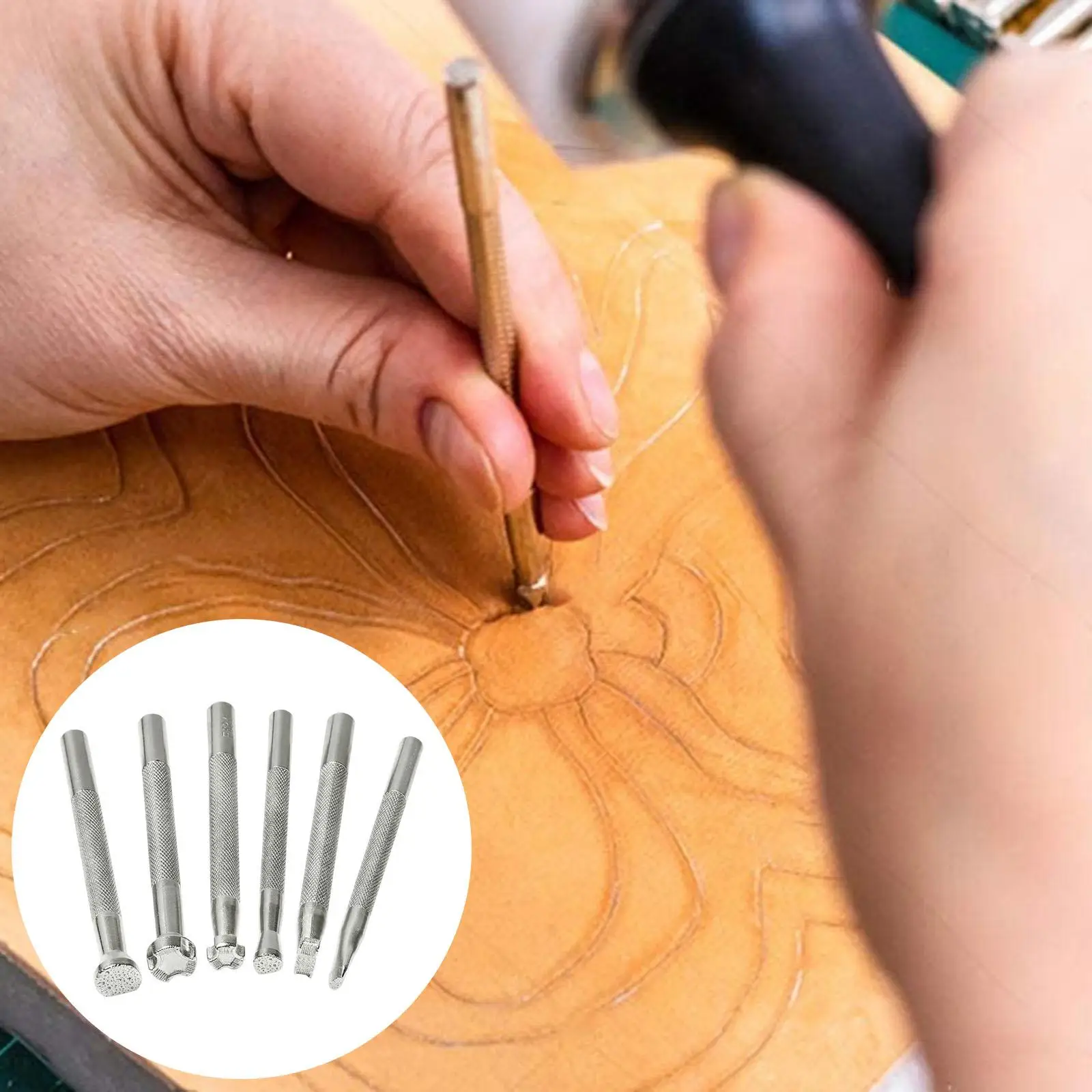6Pcs Leather Stamping Tools Leather Stamps Leather Working Leather Craft Art
6Pcs Leather Stamping Tools Leather Stamps Leather Working Leather Craft Art