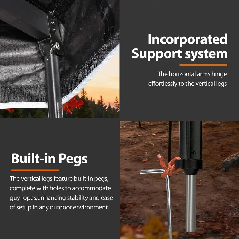 Younghunter 180 Degree Free Standing Camping Fan Side Tent SUV Car Side Awning with Bars Foxwing
Younghunter 180 Degree Free Standing Camping Fan Side Tent SUV Car Side Awning with Bars Foxwing