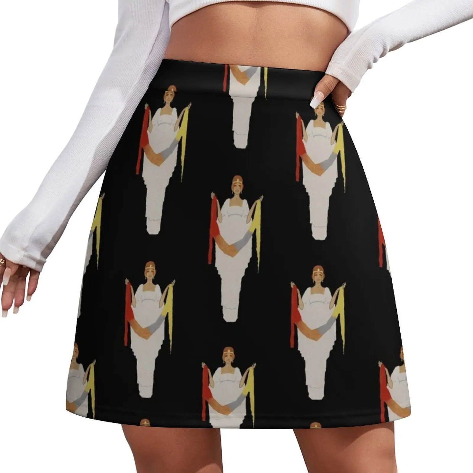 Art Deco Woman Holding Fabric Mini Skirt womans clothing summer clothes Womens dresses
Art Deco Woman Holding Fabric Mini Skirt womans clothing summer clothes Womens dresses