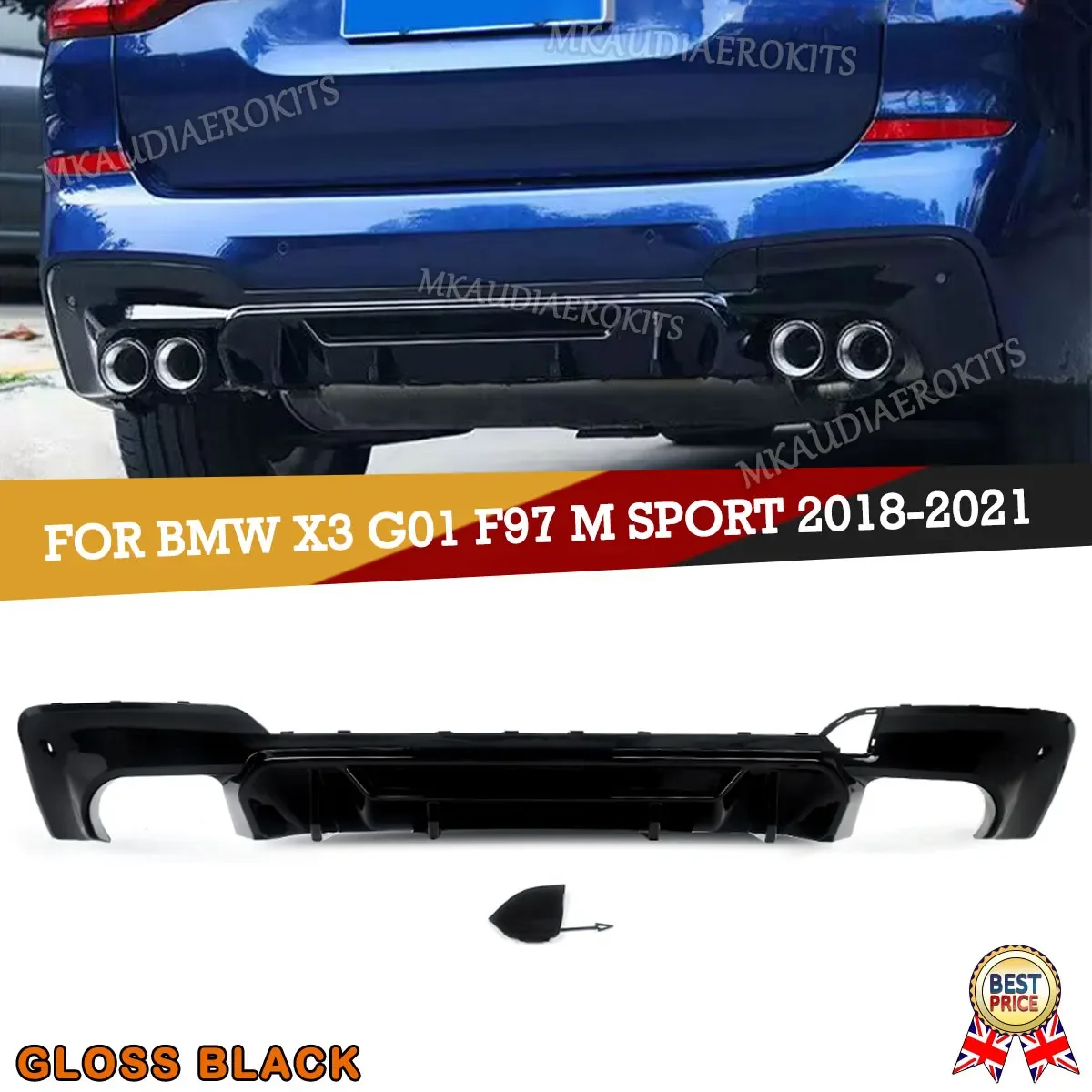 MAGICKIT Rear Bumper Diffuser Lip For bmw x3 g01 rear diffuser 2018-2021 M Sport bumper only Car Accessories
MAGICKIT Rear Bumper Diffuser Lip For bmw x3 g01 rear diffuser 2018-2021 M Sport bumper only Car Accessories