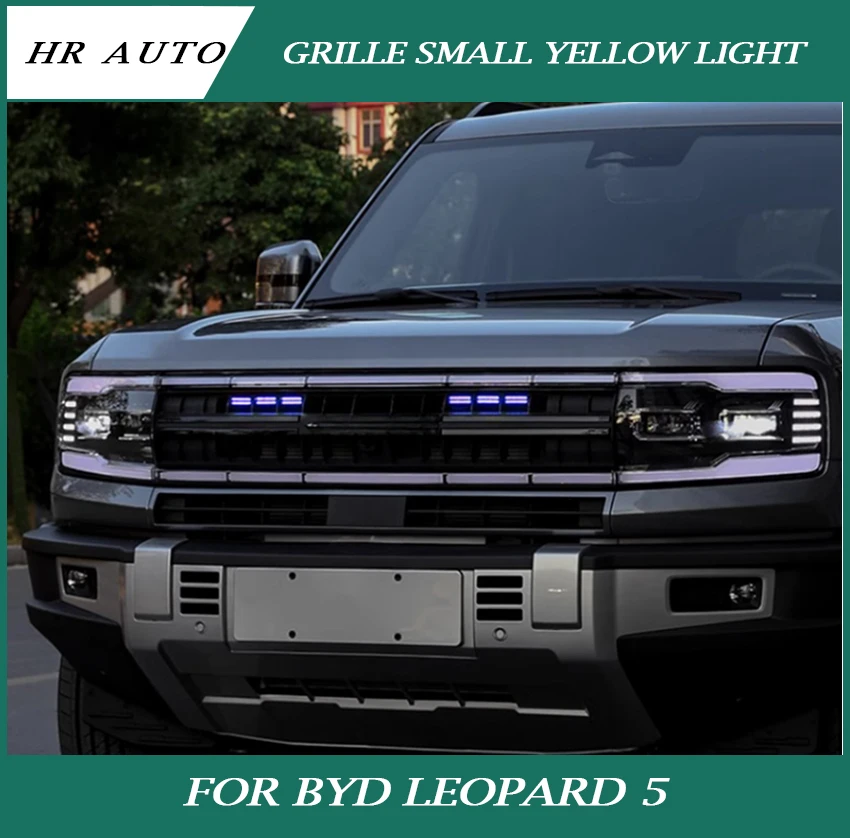 Передняя решетка автомобиля, маленький желтый свет, подходит для BYD Leopard 5, светодиодный мигающий предупреждающий дневные ходовые огни, внешние аксессуары
Передняя решетка автомобиля, маленький желтый свет, подходит для BYD Leopard 5, светодиодный мигающий предупреждающий дневные ходовые огни, внешние аксессуары