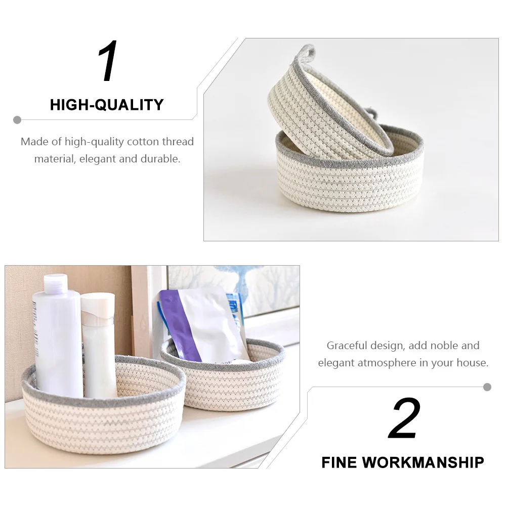 2pcs Storage Decorative Cotton Thread Household Sundries Organizer Organizer Nursery Room Delicate Basket Tidy
2pcs Storage Decorative Cotton Thread Household Sundries Organizer Organizer Nursery Room Delicate Basket Tidy