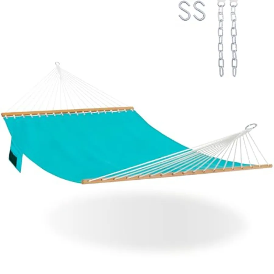 11 Feet Double Outside Hammock Quick Dry Olefin Fabric Hammock with Spreader Bar and Side Pocket for Outdoor Poolside Backyard
11 Feet Double Outside Hammock Quick Dry Olefin Fabric Hammock with Spreader Bar and Side Pocket for Outdoor Poolside Backyard