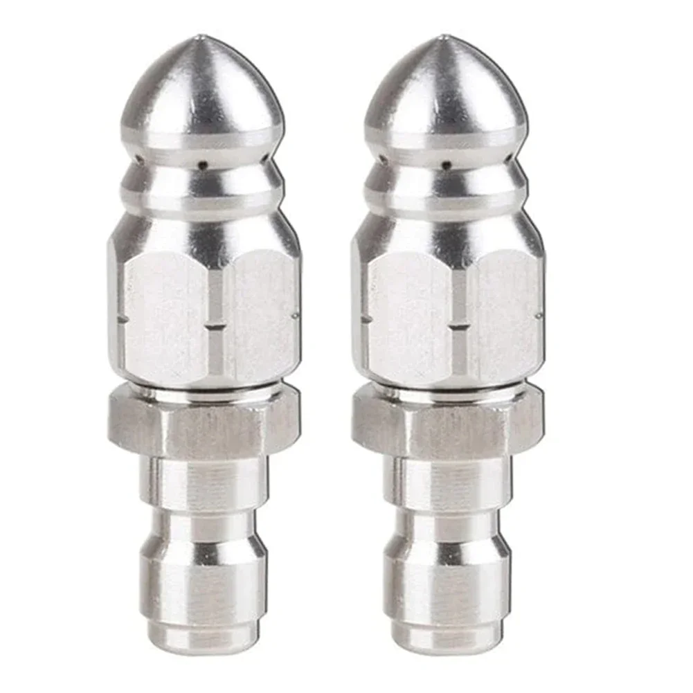 2 PCS Pressure Washer Sewer Jetter Nozzle Stainless Steel 1/4inch Pressure Drain Jet Hose Nozzle for Heavy Dirty Water blaster
2 PCS Pressure Washer Sewer Jetter Nozzle Stainless Steel 1/4inch Pressure Drain Jet Hose Nozzle for Heavy Dirty Water blaster