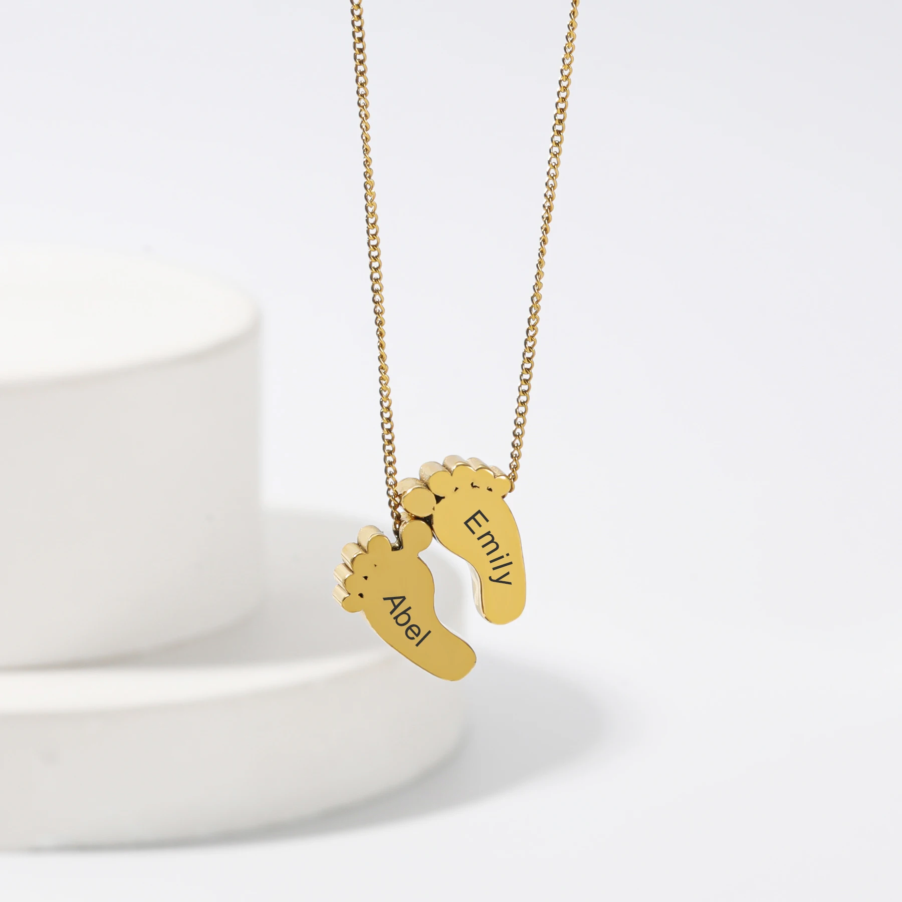 Personalized Baby Feet Footprint Necklace Newborn Mom Necklace Custom Engraved Name Pendant Christmas Gift Two Names Necklace
Personalized Baby Feet Footprint Necklace Newborn Mom Necklace Custom Engraved Name Pendant Christmas Gift Two Names Necklace