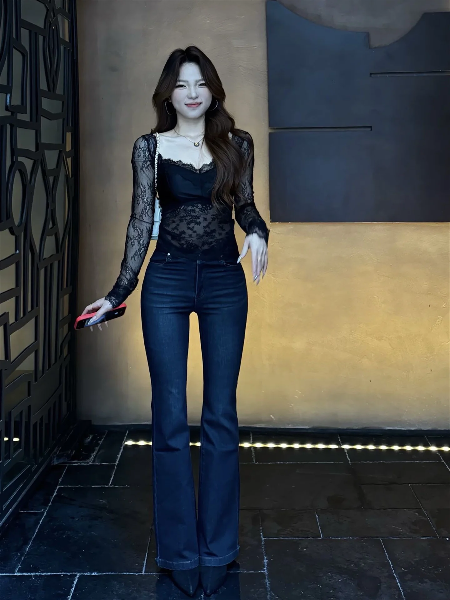 Deep Blue V-Waist Flared Jeans Women's Slimming Design Low Waist Pants Casual Cotton Soft Medium Stretch Summer Jeans
Deep Blue V-Waist Flared Jeans Women's Slimming Design Low Waist Pants Casual Cotton Soft Medium Stretch Summer Jeans
