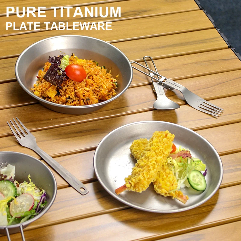 Pure Titanium Plate Tableware, Portable, Lightweight And Healthy, Household Utensils For Outdoor Camping And Picnicking,A1501
Pure Titanium Plate Tableware, Portable, Lightweight And Healthy, Household Utensils For Outdoor Camping And Picnicking,A1501