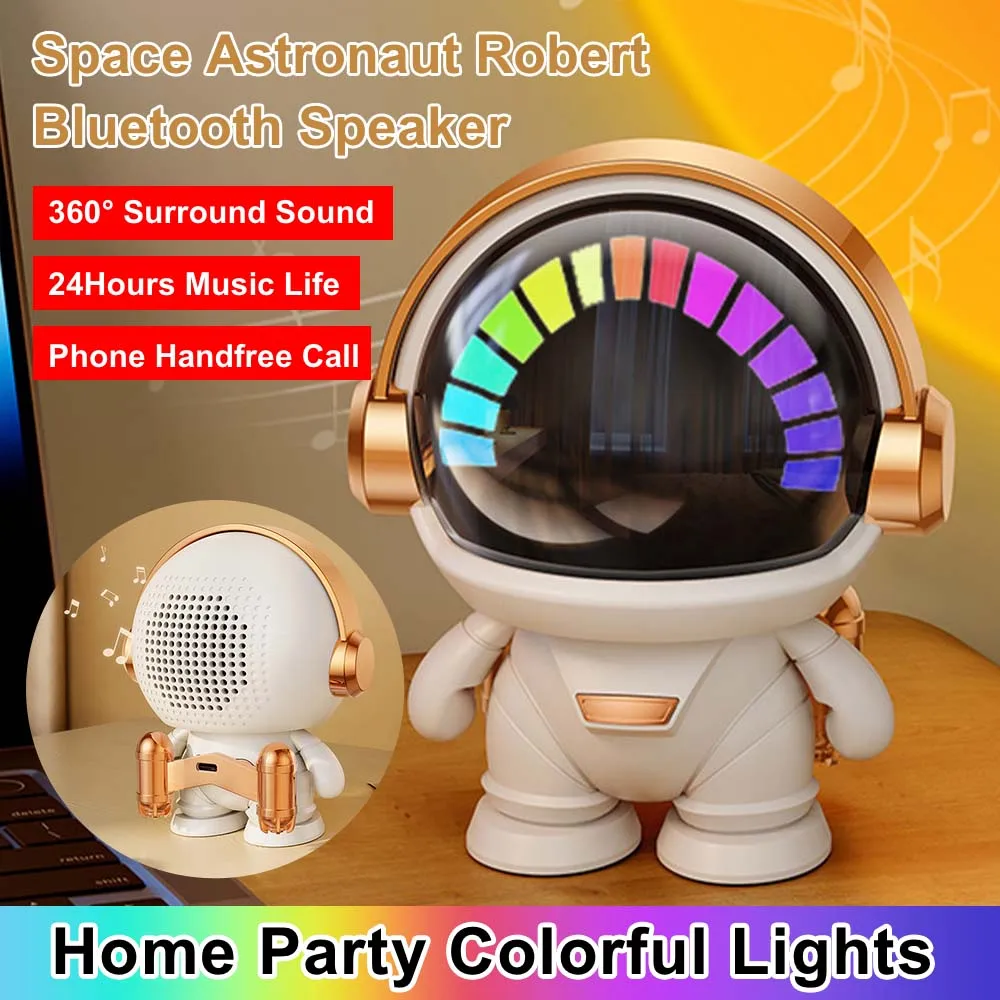 Space Astronaut Robert Smart Speaker Exquisite Bluetooth Home Party RGB Light Phone Call Audio Hifi Stereo Wireless Mini Speaker
Space Astronaut Robert Smart Speaker Exquisite Bluetooth Home Party RGB Light Phone Call Audio Hifi Stereo Wireless Mini Speaker