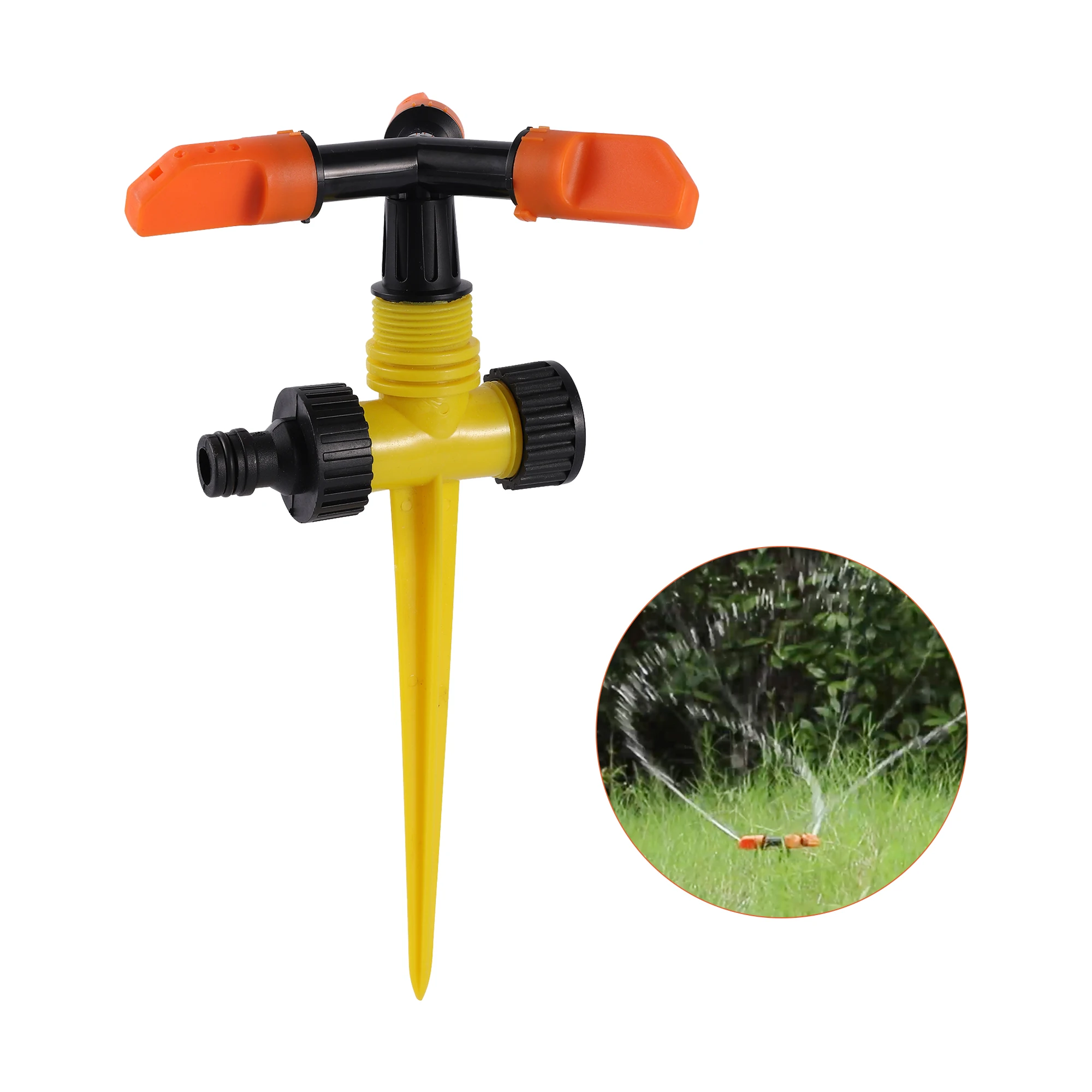 3 Arm Automatic Rotating Sprinkler 1/2 Inch Male Thread 360° Rotating Adjustable Sprinkler Garden Lawn Irrigation Sprinkler
3 Arm Automatic Rotating Sprinkler 1/2 Inch Male Thread 360° Rotating Adjustable Sprinkler Garden Lawn Irrigation Sprinkler