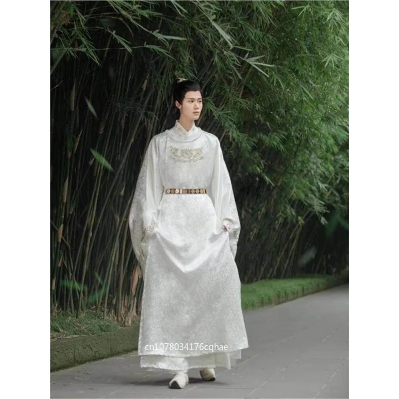 New Chinese Style Hanfu For Men Ming Dynasty Round Collar Robe Tang Dynasty Ancient Costume White Taoist Robe
New Chinese Style Hanfu For Men Ming Dynasty Round Collar Robe Tang Dynasty Ancient Costume White Taoist Robe