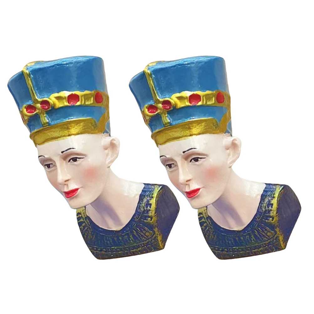 2Pcs Egyptian Queen Bust Statue Decor Cleopatra Ancient Desktop Adornment Miniature Model nament Home Decor Gift Idea Resin
2Pcs Egyptian Queen Bust Statue Decor Cleopatra Ancient Desktop Adornment Miniature Model nament Home Decor Gift Idea Resin