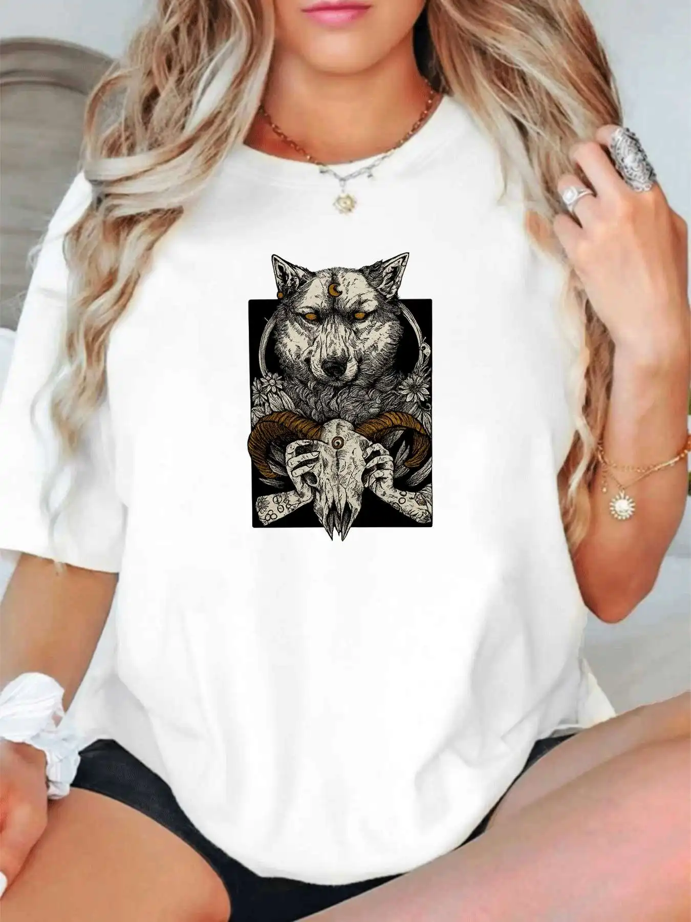 【102939】 Женская футболка больших размеров с круглым вырезом и короткими рукавами, эластичными половинными рукавами и модными принтами
【102939】 Женская футболка больших размеров с круглым вырезом и короткими рукавами, эластичными половинными рукавами и модными принтами