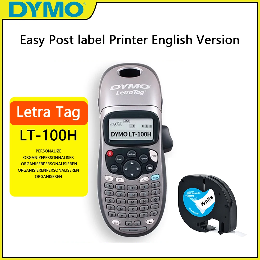 Dymo Label Printer LT-100H Adhesive Label Typewriter Cable Identification Sorting Handheld Convenient Label Machine English
Dymo Label Printer LT-100H Adhesive Label Typewriter Cable Identification Sorting Handheld Convenient Label Machine English