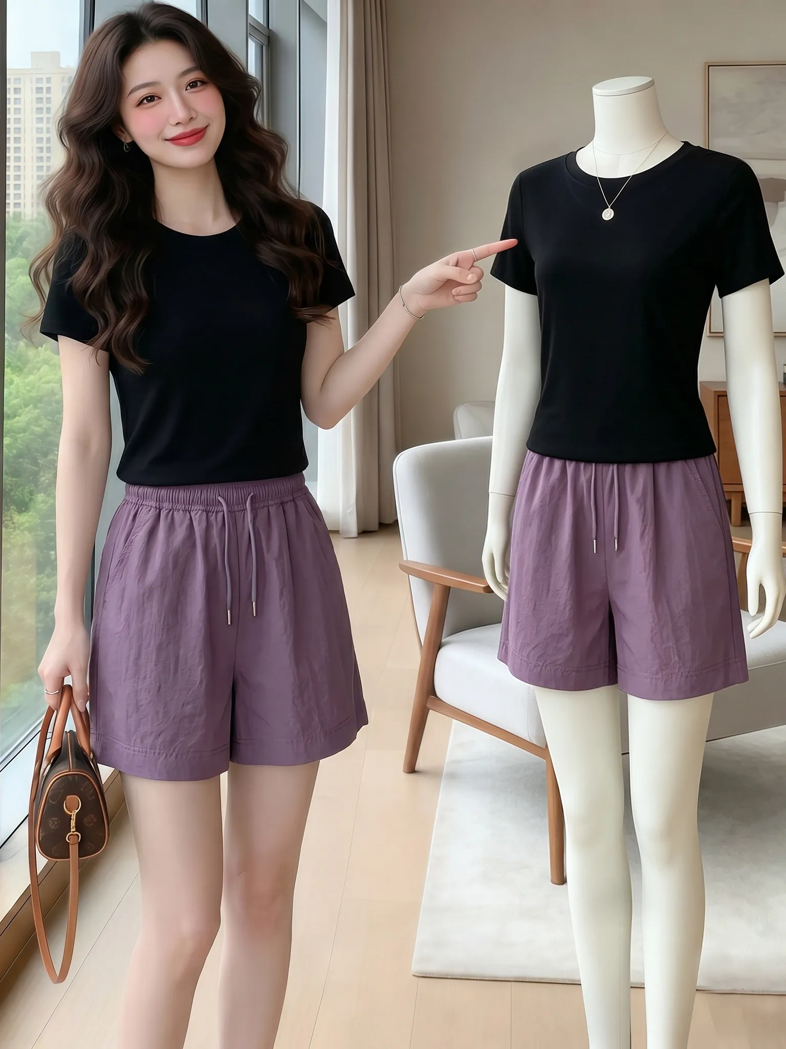 Unique Beautiful Elastic Waist Wide Leg Shorts Loose Slimming Lightweight Fashionable Simple Match Casual Pants
Unique Beautiful Elastic Waist Wide Leg Shorts Loose Slimming Lightweight Fashionable Simple Match Casual Pants