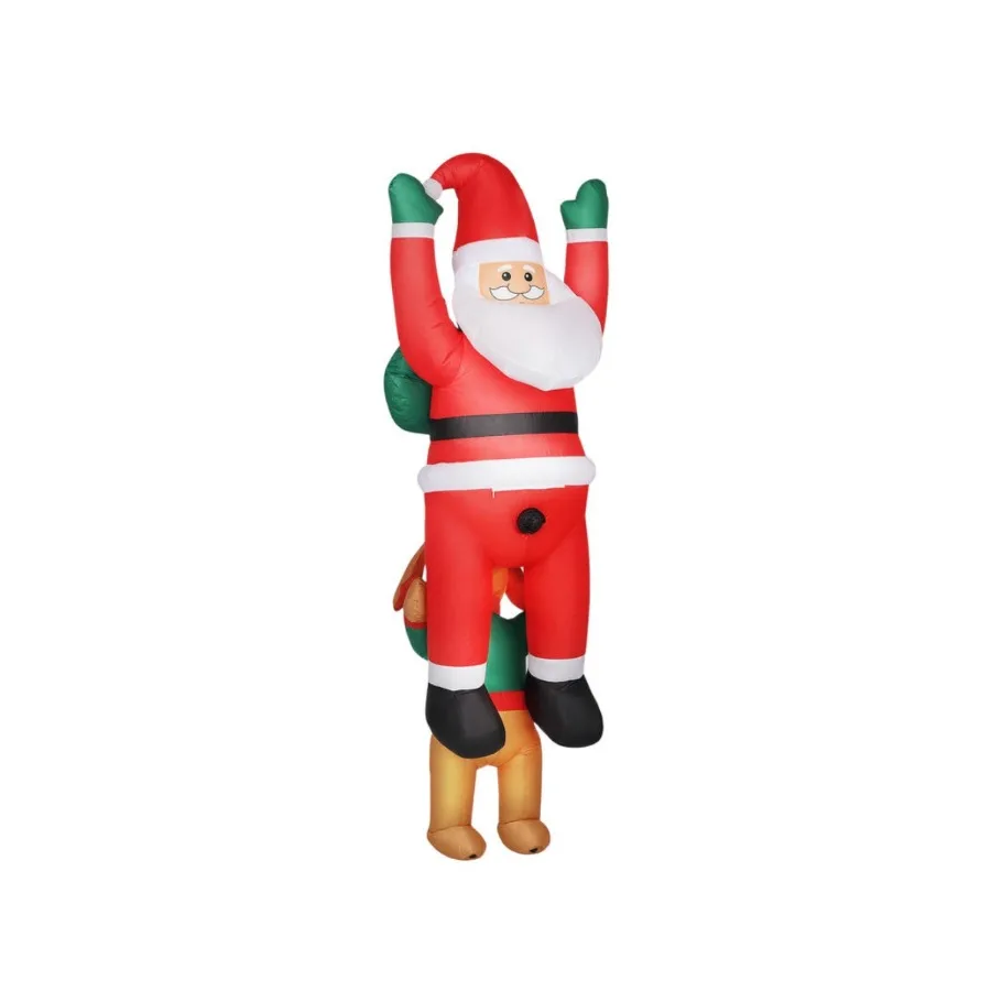 Outsunny 7FT Hanging Christmas Inflatable Santa with Dog, Christmas Blow Up Decoration with Built-in LED Lights for Garden
Outsunny 7FT Hanging Christmas Inflatable Santa with Dog, Christmas Blow Up Decoration with Built-in LED Lights for Garden