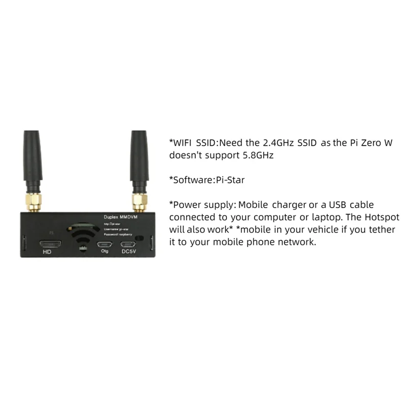 Precisionn Duplex MMDVM Hotspot Wifi Digital Voice Modem Supports DSTAR/ P25/DMR For Raspberry Pi 3/Zero W
Precisionn Duplex MMDVM Hotspot Wifi Digital Voice Modem Supports DSTAR/ P25/DMR For Raspberry Pi 3/Zero W