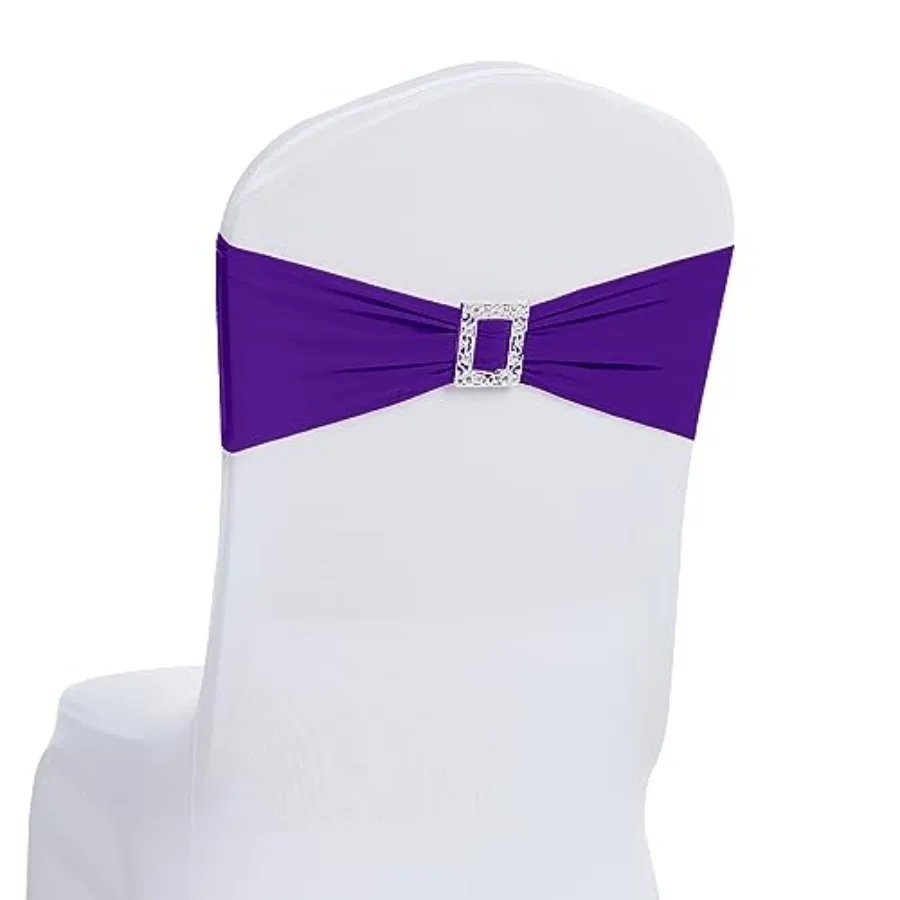 120 PCS Spandex Chair Sashes Bows Stretch Chair Cover Band with Buckle Slider Universal Elastic Chair Ties for Wedding Banquet
120 PCS Spandex Chair Sashes Bows Stretch Chair Cover Band with Buckle Slider Universal Elastic Chair Ties for Wedding Banquet