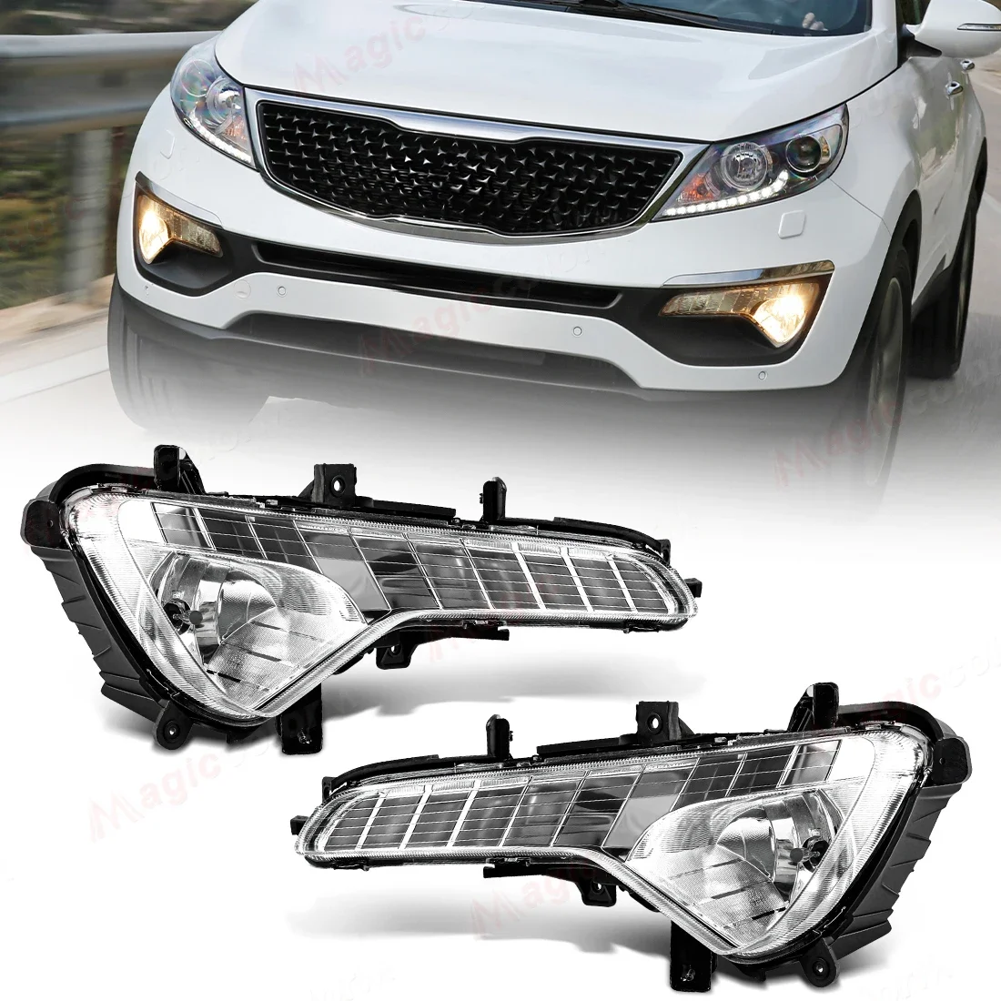 A set Fog Lamp For Kia Sportage R 2011 2012 2013 Front Bumper Driving Light Halogen Foglight Assembly Car Accessories
A set Fog Lamp For Kia Sportage R 2011 2012 2013 Front Bumper Driving Light Halogen Foglight Assembly Car Accessories