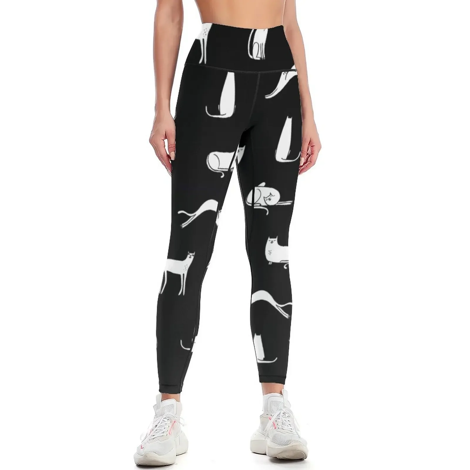 Cat Poses - Monochrome Leggings fitness set gym Tight fitting woman harem pants gym clothing Womens Leggings 
Cat Poses - Monochrome Leggings fitness set gym Tight fitting woman harem pants gym clothing Womens Leggings