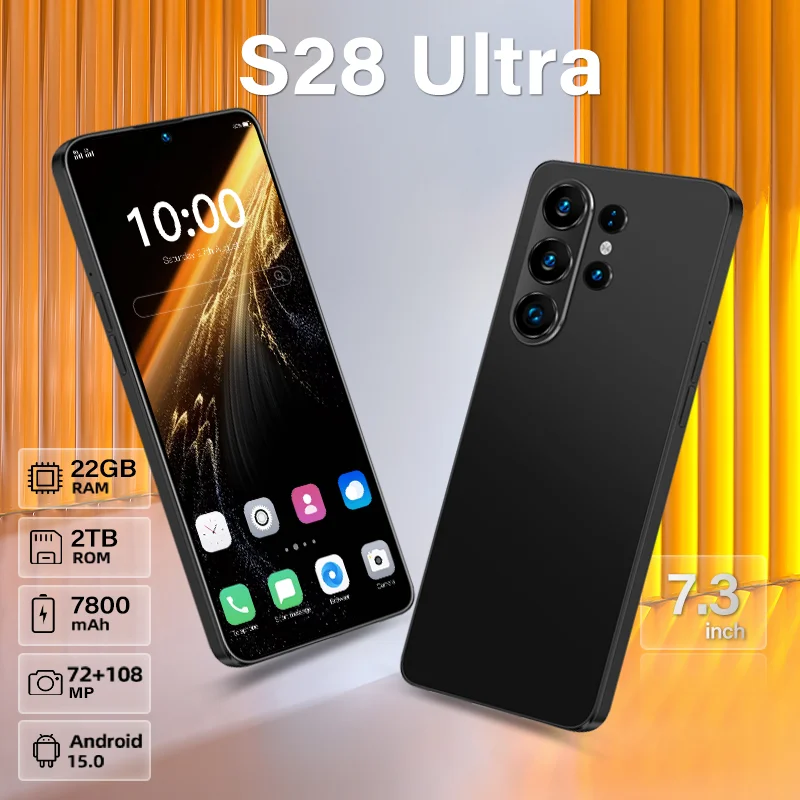 Hot 2026 High Quality Standby For S28 Ultra Mobile Phones 7.3"HD Original 5G Global Version 7800mAh Battery 2TB Dual Card
Hot 2026 High Quality Standby For S28 Ultra Mobile Phones 7.3"HD Original 5G Global Version 7800mAh Battery 2TB Dual Card