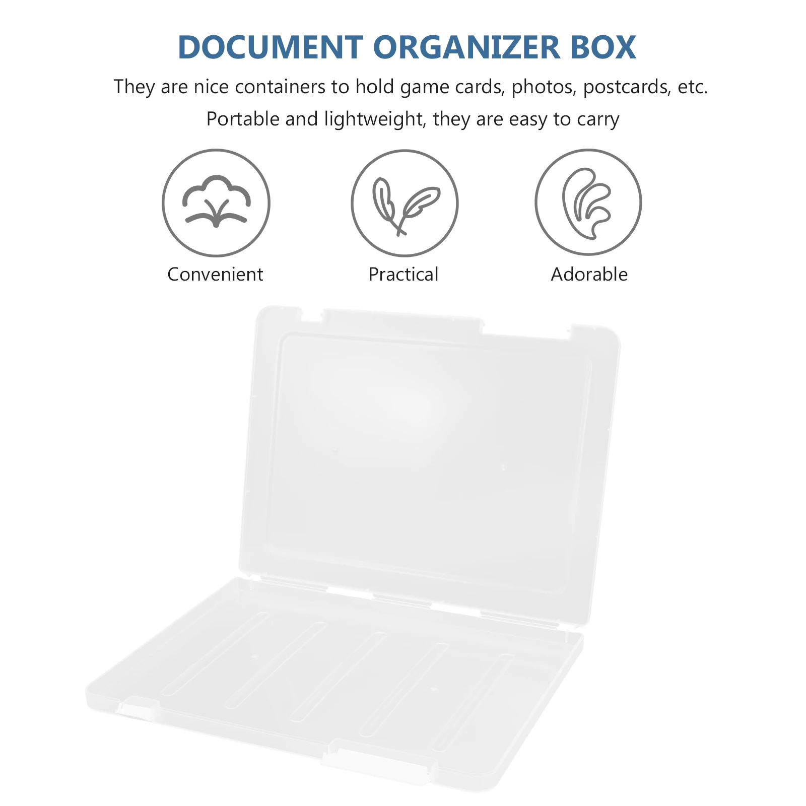 4pcs File Organizer Storage Box Pp Material Large Capacity Portable Certificate Document Photo Card Holder For Birthday Mother'S
4pcs File Organizer Storage Box Pp Material Large Capacity Portable Certificate Document Photo Card Holder For Birthday Mother'S