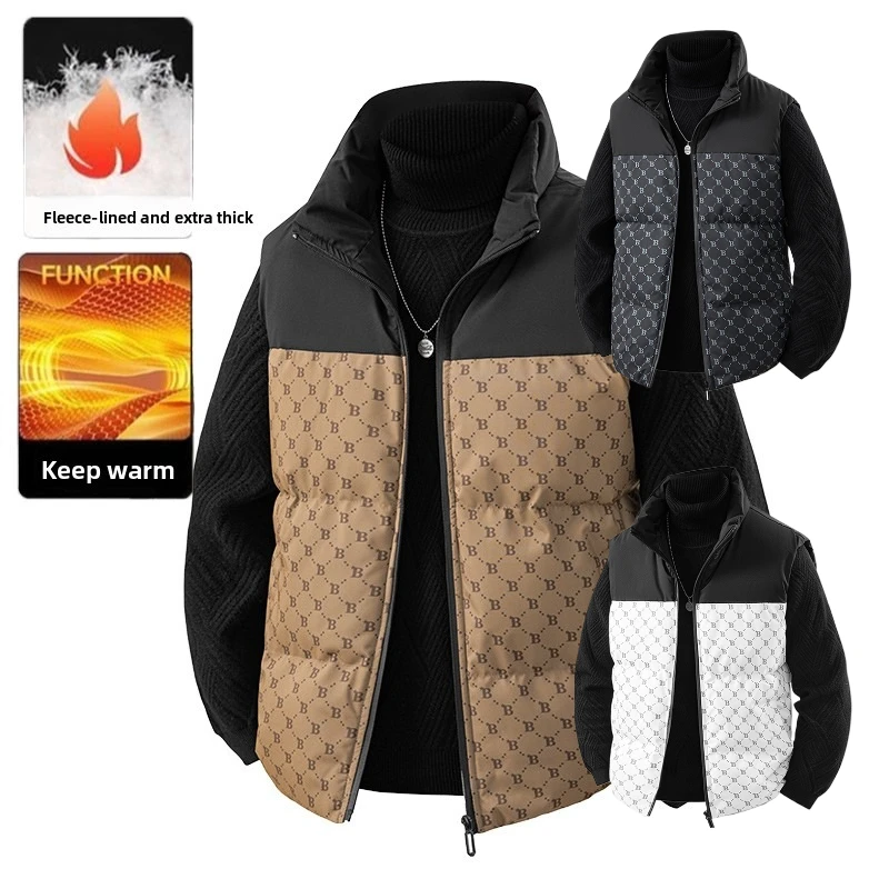 Уличная модная теплая пуховая куртка с хлопковой подкладкой, мужское пальто из двух предметов, жилет, зимнее ветрозащитное мужское модное пальто с длинными рукавами
Уличная модная теплая пуховая куртка с хлопковой подкладкой, мужское пальто из двух предметов, жилет, зимнее ветрозащитное мужское модное пальто с длинными рукавами