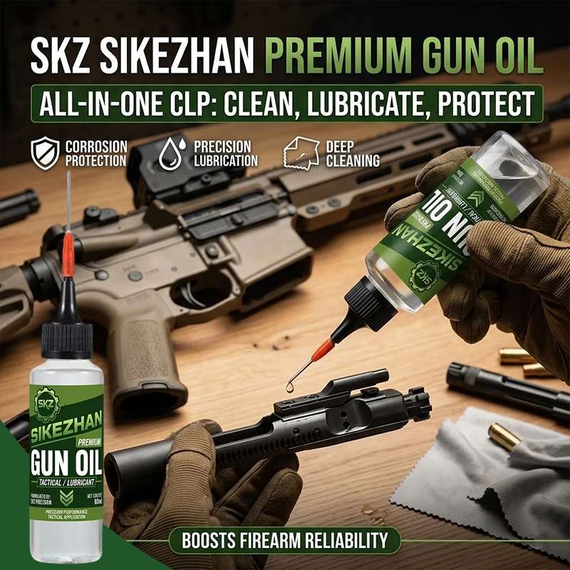 60ml Tactical Gun Oil Premium Lubricant with Precision Needle Applicator for Professional Firearms Maintenance SIKEZHAN
60ml Tactical Gun Oil Premium Lubricant with Precision Needle Applicator for Professional Firearms Maintenance SIKEZHAN
