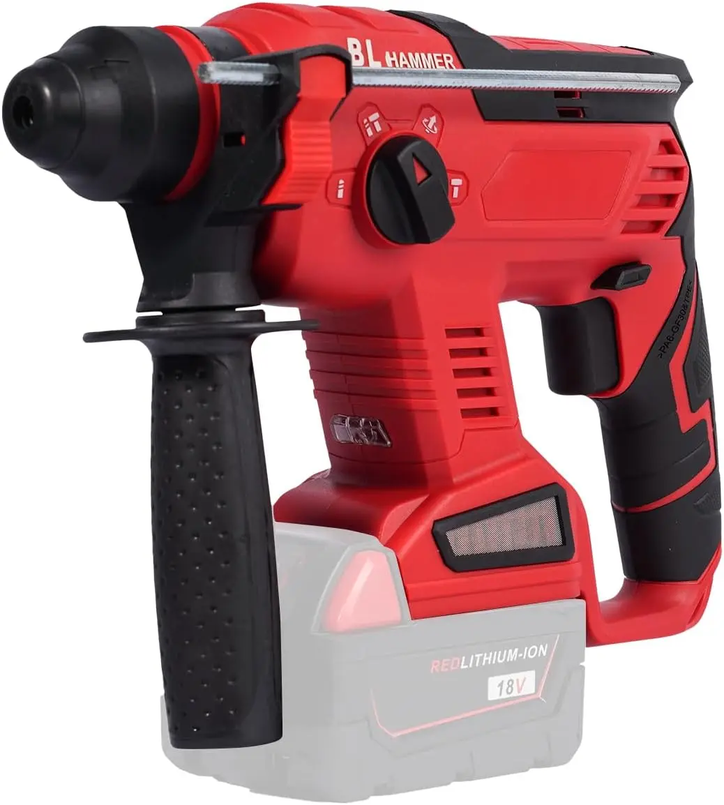 18V Cordless Rotary Hammer Drill, 0-1400 RPM, 0-4500 BPM, 1.7 Joules, LED Light, 2.6kg, 1 Year Warranty (host only)
18V Cordless Rotary Hammer Drill, 0-1400 RPM, 0-4500 BPM, 1.7 Joules, LED Light, 2.6kg, 1 Year Warranty (host only)