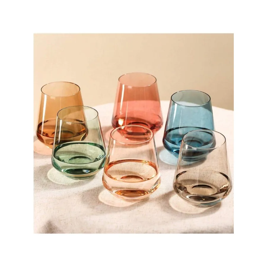 Colored Wine Glasses Set Of 6-17oz, Hand-Blown, Unfading Color, Stemless Colored Drinking Glasses, Stemless Wine Glasses - Idea
Colored Wine Glasses Set Of 6-17oz, Hand-Blown, Unfading Color, Stemless Colored Drinking Glasses, Stemless Wine Glasses - Idea