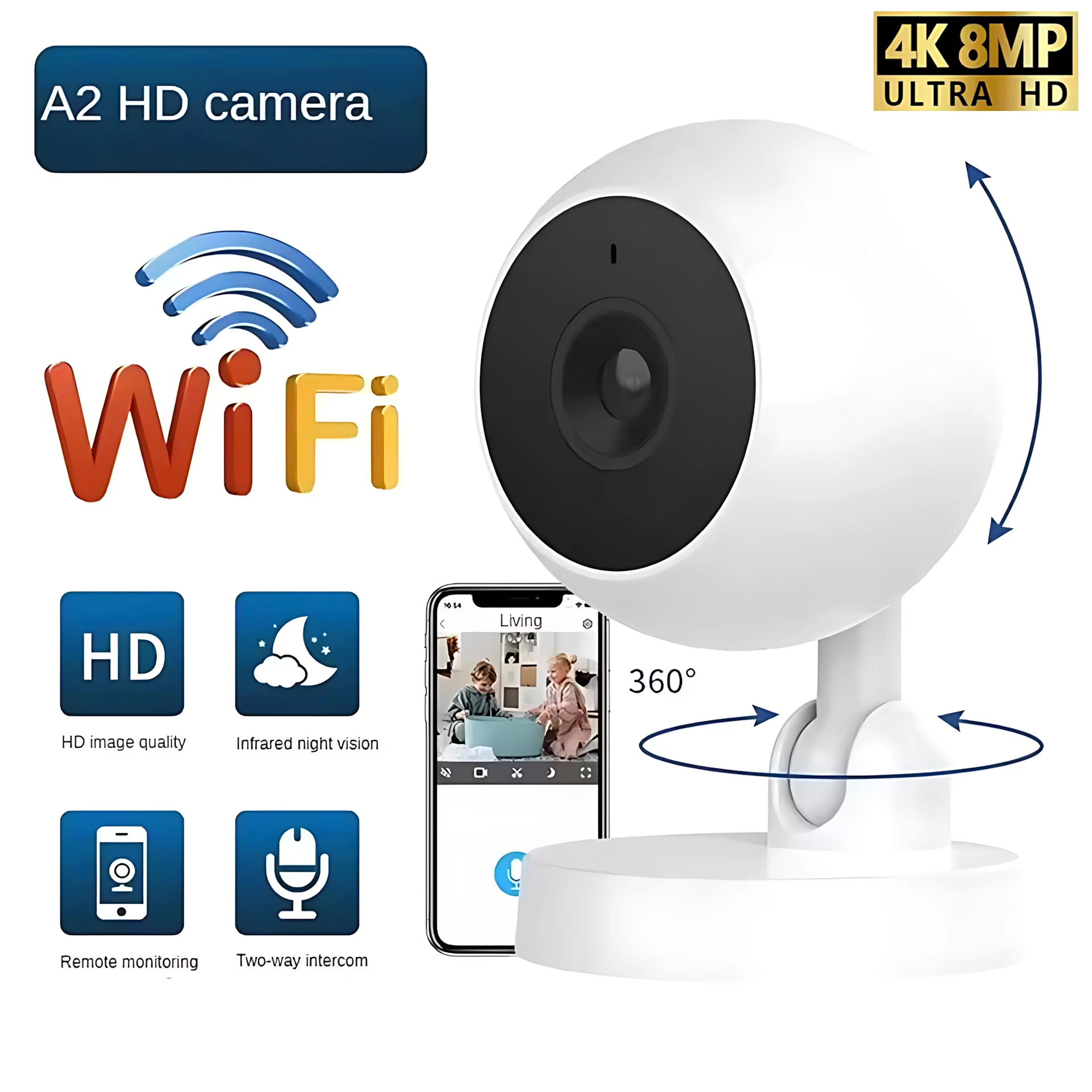 2025 Mini WiFi IP Camera Indoor Wireless Security Home CCTV Surveillance 360° Rotating Baby Pet Camera 2MP With Auto Tracking
2025 Mini WiFi IP Camera Indoor Wireless Security Home CCTV Surveillance 360° Rotating Baby Pet Camera 2MP With Auto Tracking