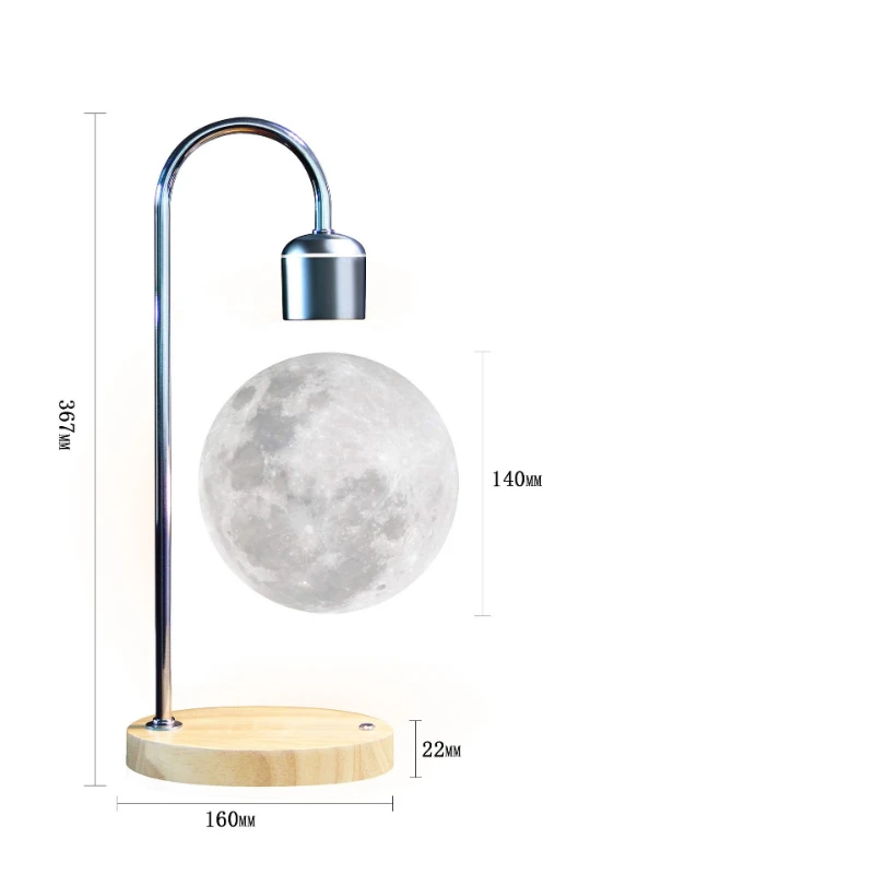 New Design Magnetic Floating Moon Lamp Levitating 3D Moon Desk Lamps Wireless Charging Table Lamp for Creative Gift
New Design Magnetic Floating Moon Lamp Levitating 3D Moon Desk Lamps Wireless Charging Table Lamp for Creative Gift