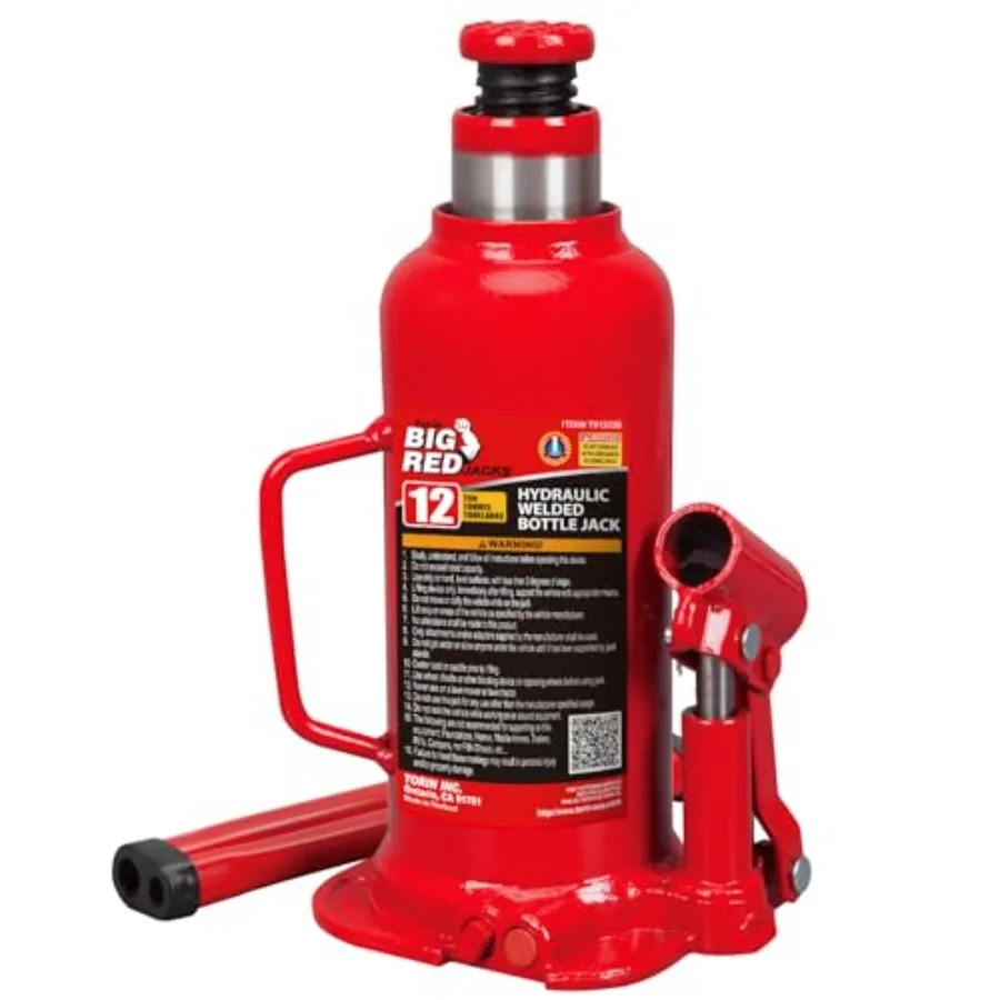 12 Ton 24000 LBs Welded Hydraulic Car Bottle Jack for Auto Repair and House Lift Red TAM91203B
12 Ton 24000 LBs Welded Hydraulic Car Bottle Jack for Auto Repair and House Lift Red TAM91203B