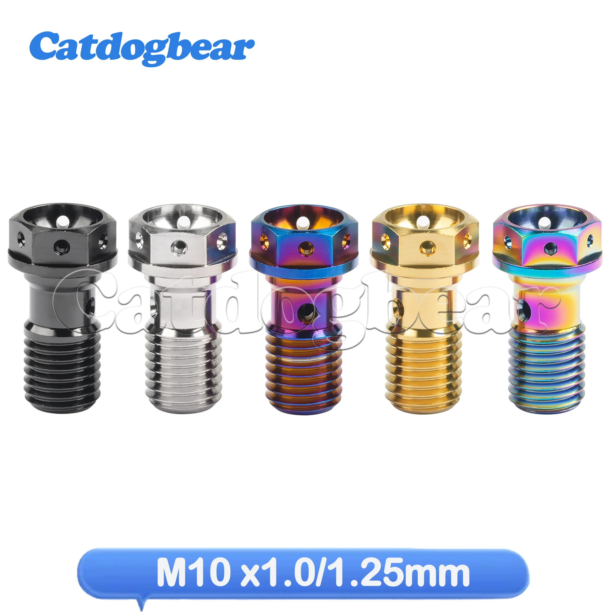 Catdogbear Titanium Bolt M10x1.0/ 1.25mm Banjo Bolt for Brembo Brake Lin&Double hole Clutch Bolt with Bleeder Valve
Catdogbear Titanium Bolt M10x1.0/ 1.25mm Banjo Bolt for Brembo Brake Lin&Double hole Clutch Bolt with Bleeder Valve