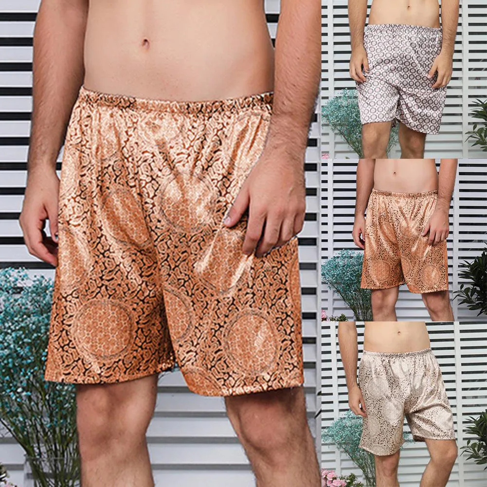 Men Print Pajama Sleep Bottoms Shorts Sleepwear Ice Silk Satin Loungewear Pyjama Sleeping Pants Underpant
Men Print Pajama Sleep Bottoms Shorts Sleepwear Ice Silk Satin Loungewear Pyjama Sleeping Pants Underpant