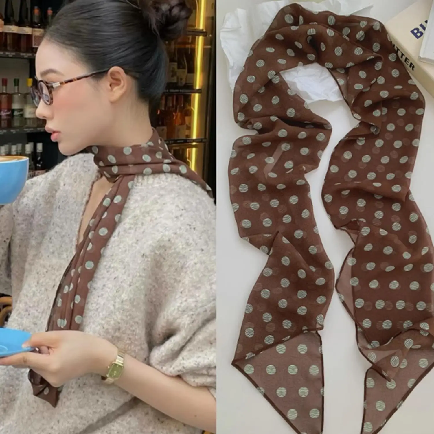Fashion Retro Silk Scarf With Leopard Print Women's Neck Scarf Y2k Scarf Ladies Elegant Dot Scarf Tied Headscarf Female Scarves
Fashion Retro Silk Scarf With Leopard Print Women's Neck Scarf Y2k Scarf Ladies Elegant Dot Scarf Tied Headscarf Female Scarves