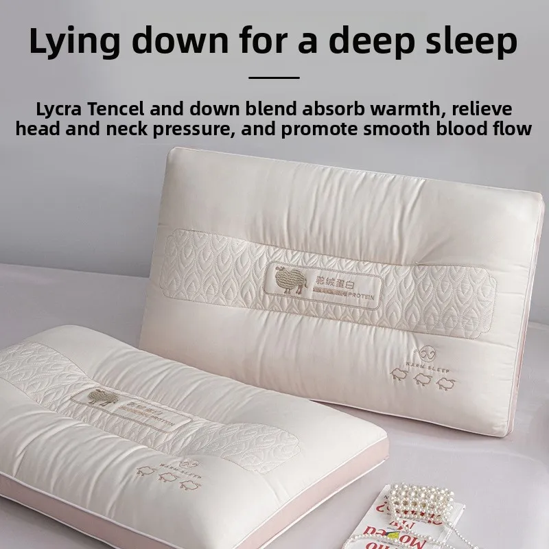 Hotel Quality Sleeping Experience down Alternative Protein Pillow Core Neck Support Non-Sagging Single Adult Size for Home Use
Hotel Quality Sleeping Experience down Alternative Protein Pillow Core Neck Support Non-Sagging Single Adult Size for Home Use