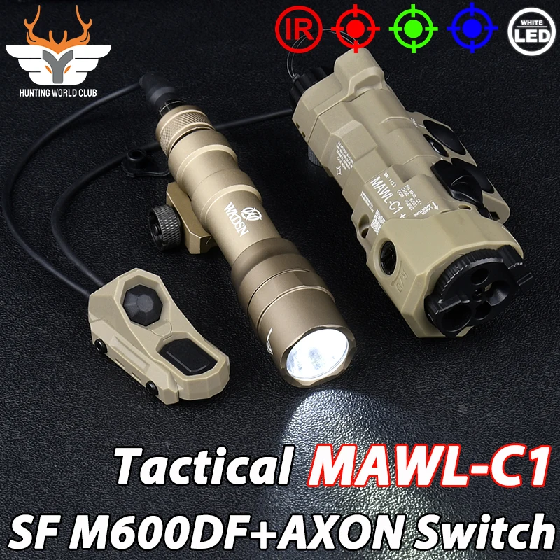 WADSN MAWL-C1 Red Blue Green Dot Laser IR MAWL LED Scout Light SF M600DF Tactical Flashlight Airsoft Accesories With AXON Switch
WADSN MAWL-C1 Red Blue Green Dot Laser IR MAWL LED Scout Light SF M600DF Tactical Flashlight Airsoft Accesories With AXON Switch
