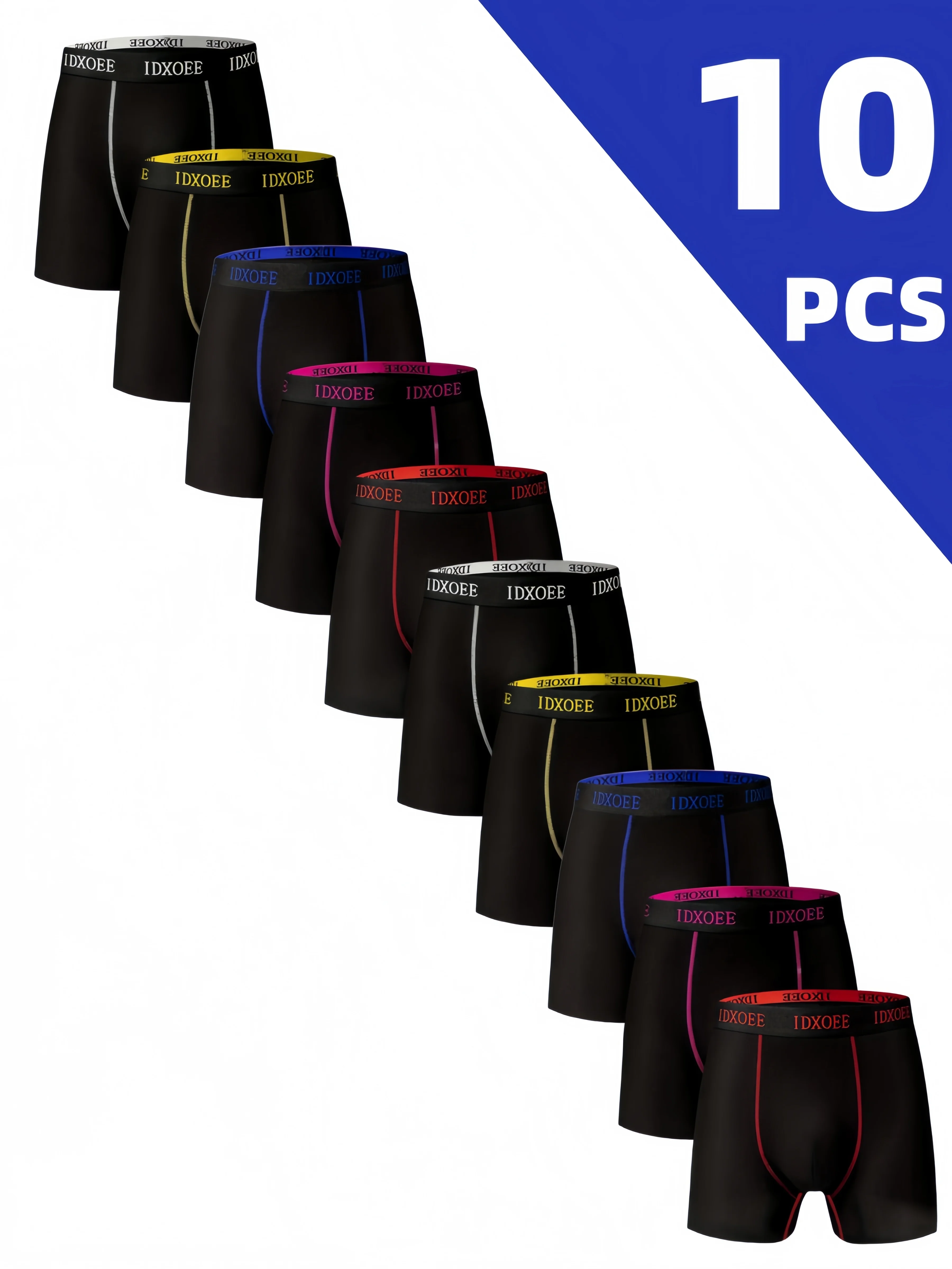 Breathable & Stretchy 10pcs Men's Skinny Fit Boxer Briefs - Quick-Drying, Lightweight, Moisture-Wicking, Soft,Assorted Colors
Breathable & Stretchy 10pcs Men's Skinny Fit Boxer Briefs - Quick-Drying, Lightweight, Moisture-Wicking, Soft,Assorted Colors