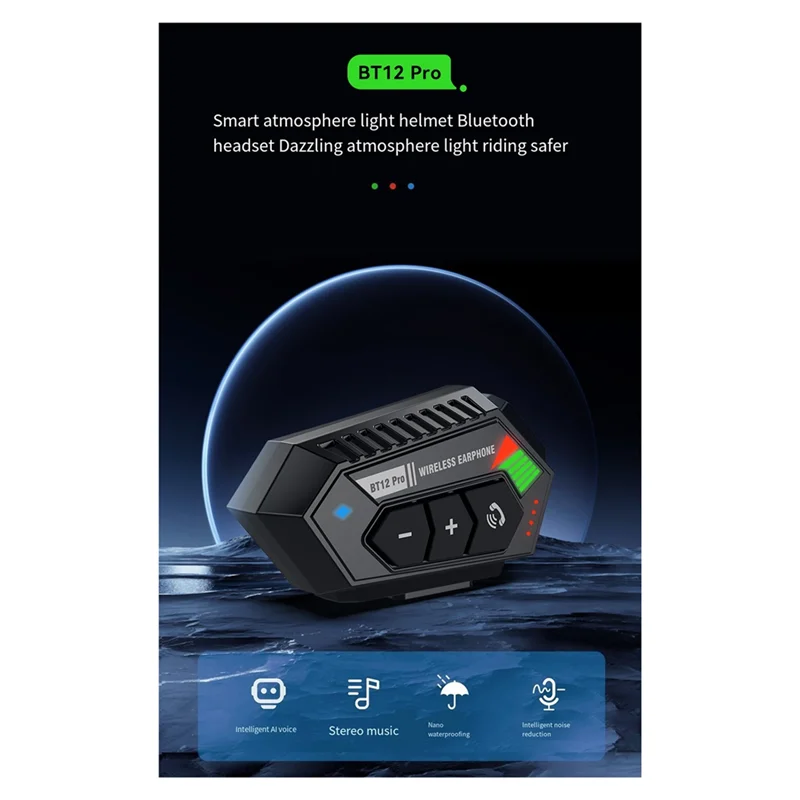 (Limited Offer) Bt12pro New Colorful Lights 5.3 Solution Motorcycle Helmet Bluetooth Headset Waterproof Noise Reduction 2000MA B
(Limited Offer) Bt12pro New Colorful Lights 5.3 Solution Motorcycle Helmet Bluetooth Headset Waterproof Noise Reduction 2000MA B